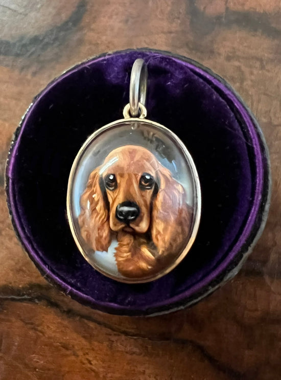 ESSEX CRYSTAL SPANIEL DOG PENDANT