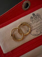EARLY 19TH CENTURY 18CT GOLD OUROBOROS SNAKE HOOP EARRINGS