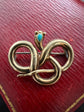 (SALE) VICTORIAN 15CT SNAKE BROOCH