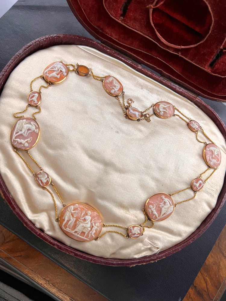 GEORGIAN SHELL CAMEO NECKLACE The Old Cut