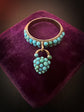 VICTORIAN TURQUOISE PAVE HEART PADLOCK RING