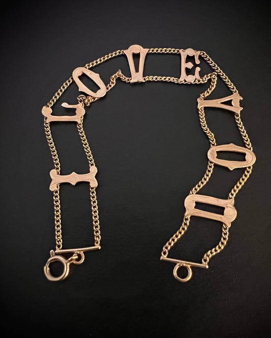 I LOVE YOU 9CT GOLD BRACELET