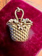 15CT GOLD & ENAMEL BASKET PENDANT