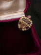 GEORGIAN FLAMING HEART LACE PIN