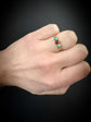 LATE GEORGIAN GARNET & TURQUOISE RING