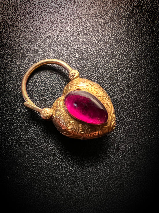 VICTORIAN HIGH CARAT HEART PADLOCK
