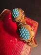 VICTORIAN HIGH CARAT GOLD & TURQUOISE BOMBE BANGLE