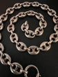VICTORIAN SILVER PUFFY MARINER LINK CHAIN