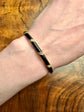 VICTORIAN DIAMOND & BLACK ENAMEL BANGLE