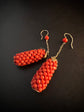 VICTORIAN CORAL GRAPE EARRINGS
