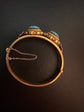 VICTORIAN HIGH CARAT GOLD & TURQUOISE BOMBE BANGLE