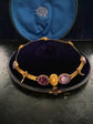 VICTORIAN 15CT GOLD & AMETHYST COLLAR