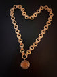 VICTORIAN 15CT GOLD STAR CUT OUT COLLAR NECKLACE