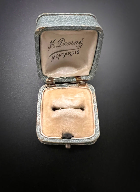 FRENCH VELVET & SILK RING BOX
