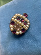 GEORGIAN FLAMING HEART LACE PIN