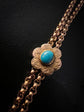 VICTORIAN 9CT GOLD CHAIN WITH TURQUOISE SLIDER