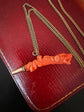 19TH CENTURY CORAL DOG WATCH KEY PENDANT