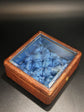 VICTORIAN GLASS, LEATHER & SILK BOX