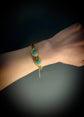 VICTORIAN HIGH CARAT GOLD & TURQUOISE BOMBE BANGLE