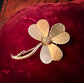 ANTIQUE 15CT GOLD CLOVER BROOCH