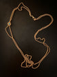 VICTORIAN 9CT GOLD CHAIN WITH TURQUOISE SLIDER