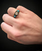 VICTORIAN DIAMOND, TURQUOISE & ENAMEL RING