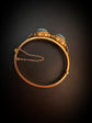 VICTORIAN HIGH CARAT GOLD & TURQUOISE BOMBE BANGLE