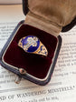 DIAMOND CROSS & ENAMEL RING