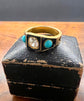 VICTORIAN DIAMOND, TURQUOISE & ENAMEL RING