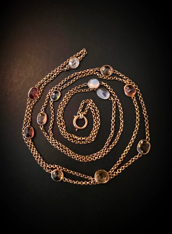 ANTIQUE MULTI GEM CHAIN