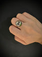 VICTORIAN ESSEX CRYSTAL HORSE RING