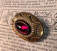 LARGE VICTORIAN 15CT GOLD, GARNET & ENAMEL BROOCH
