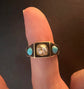 VICTORIAN DIAMOND, TURQUOISE & ENAMEL RING