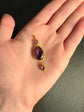GEORGIAN CHUNKY AMETHYST DROP PENDANT