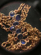 ANTIQUE 15CT GOLD & SAPPHIRE CHAIN