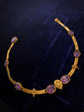 VICTORIAN 15CT GOLD & AMETHYST COLLAR