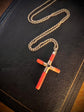 VICTORIAN STANHOPE CORAL CROSS