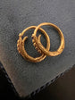 EARLY 19TH CENTURY 18CT GOLD OUROBOROS SNAKE HOOP EARRINGS