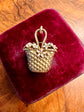 15CT GOLD & ENAMEL BASKET PENDANT