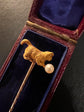 VICTORIAN 18CT GOLD CAT STICKPIN