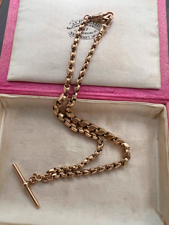 VICTORIAN TULIP LINK DOUBLE ALBERT CHAIN