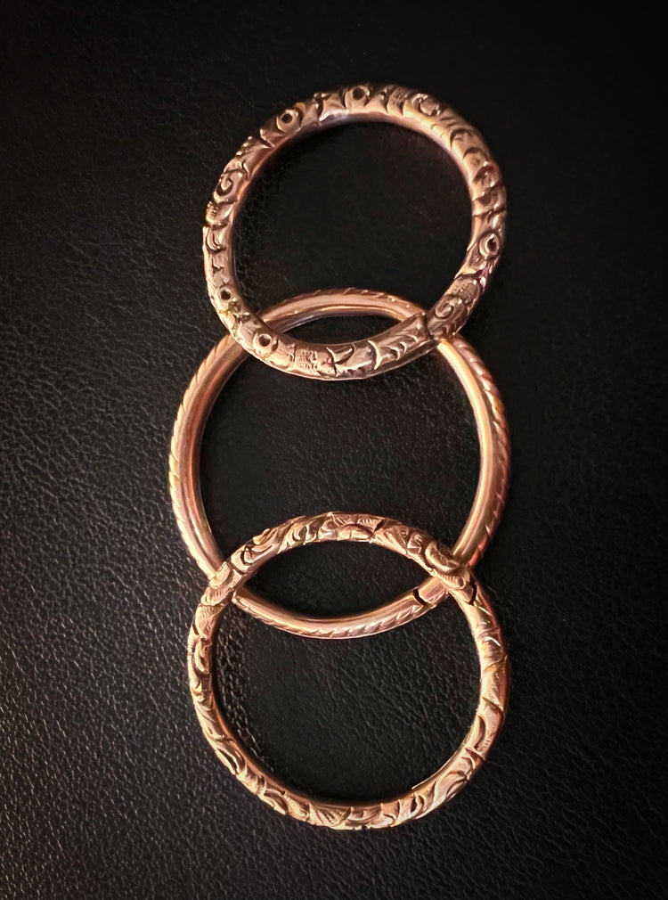 GEORGIAN 9CT GOLD SPLIT RING The Old Cut