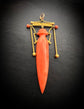 19TH CENTURY CORAL ETRUSCAN REVIVAL AMPHORA PENDANT