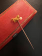 VICTORIAN 18CT GOLD CAT STICKPIN