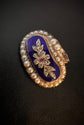 GEORGIAN DIAMOND, PEARL & ENAMEL SNAKE BROOCH