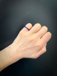 FRENCH BLUE ENAMEL RING
