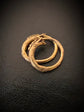 EARLY 19TH CENTURY 18CT GOLD OUROBOROS SNAKE HOOP EARRINGS