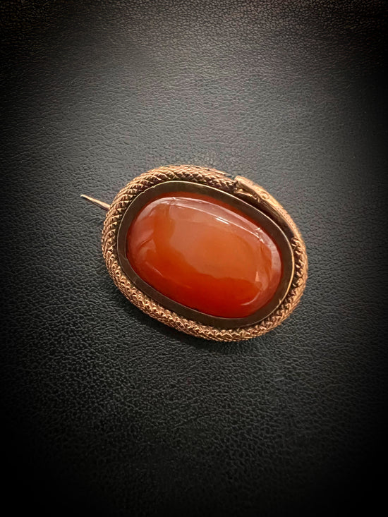GEORGIAN OUROBOROS SNAKE BROOCH