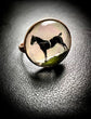 VICTORIAN ESSEX CRYSTAL HORSE RING