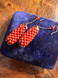 VICTORIAN CORAL GRAPE EARRINGS